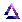 The icon for Audius, a triangle of various hues of purple, missing its bottom left corner.